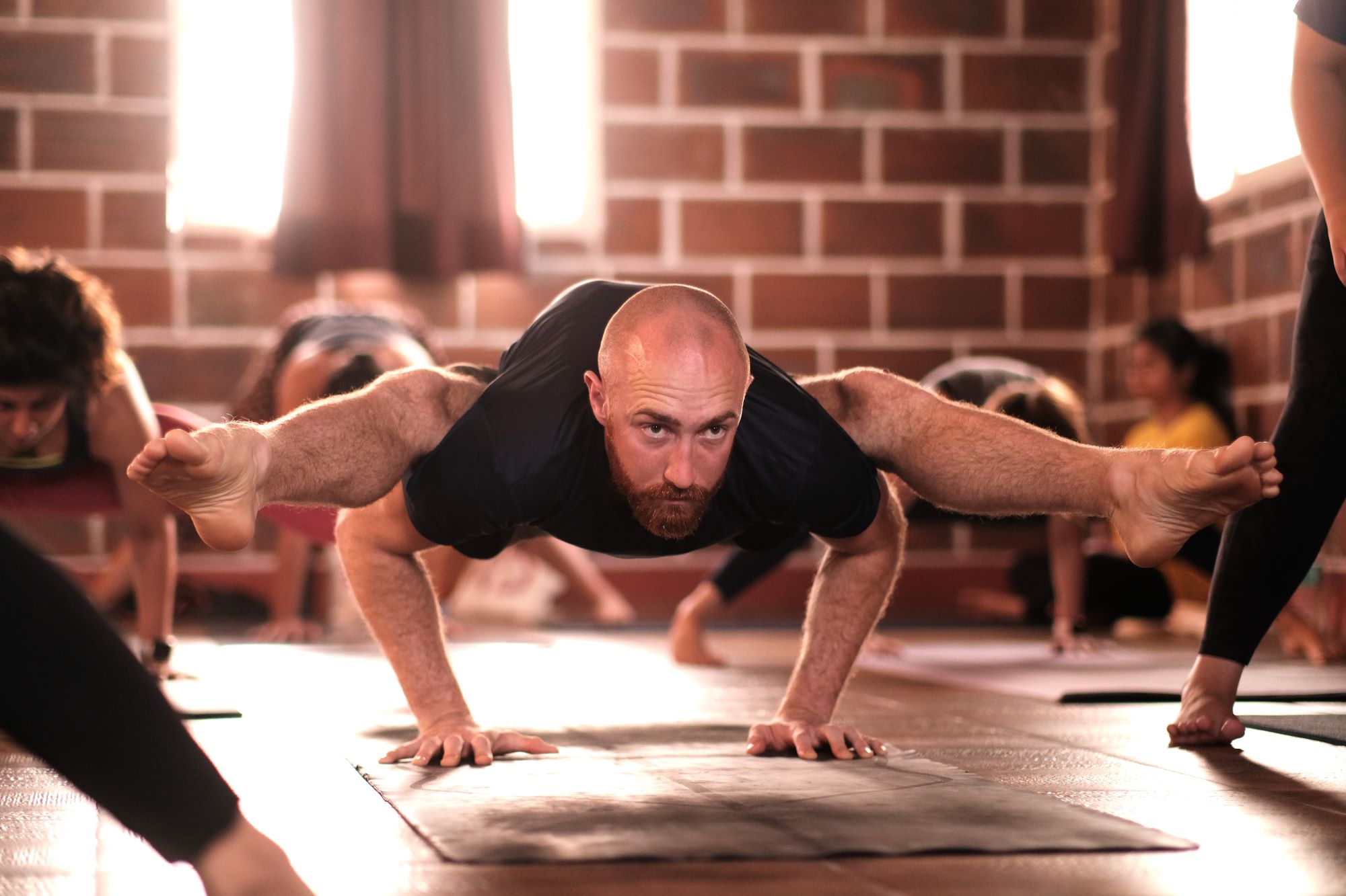 students in the evening led yoga class as a part of yoga ttc preparation for ashtanga.